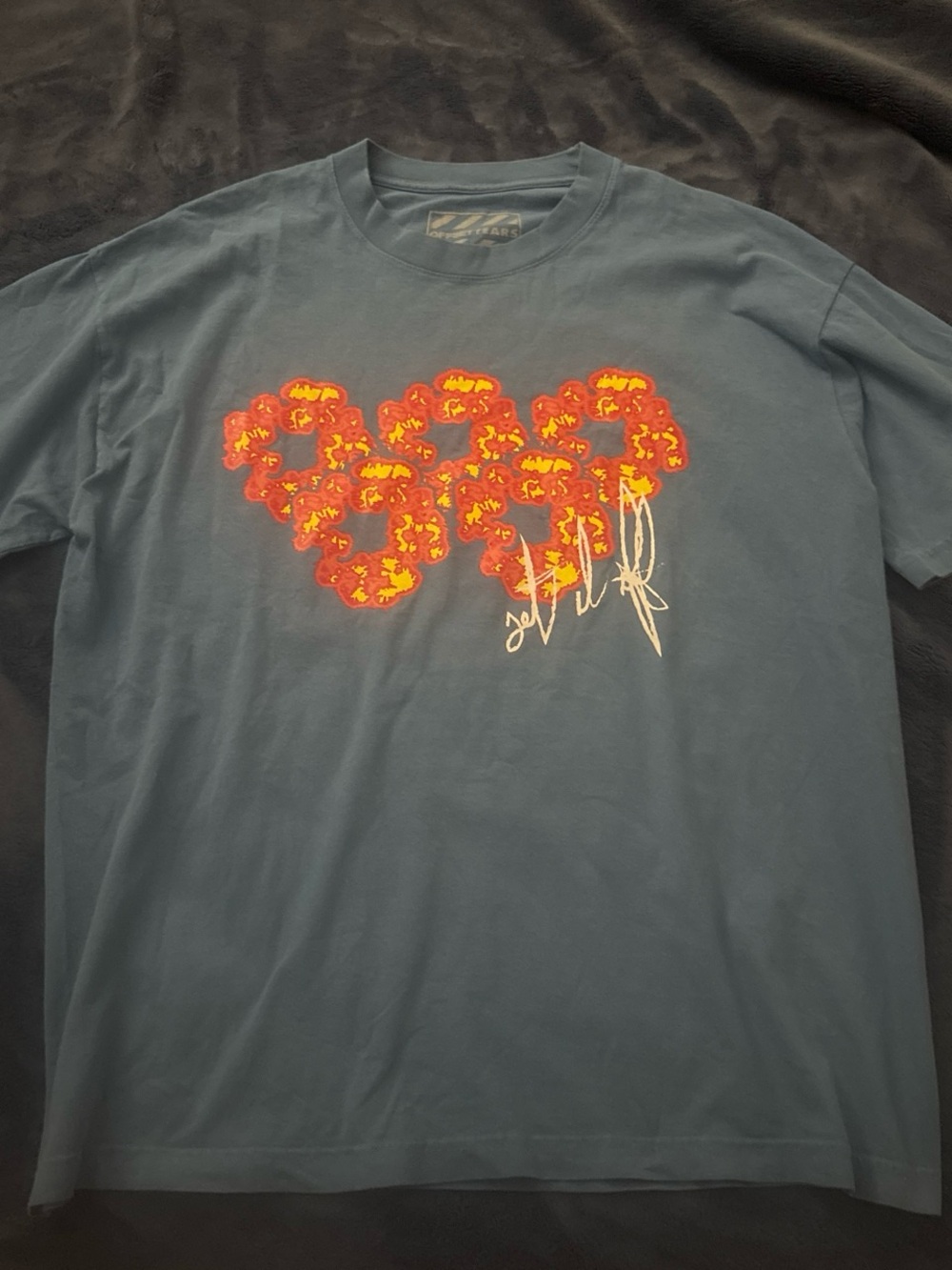 MENS DENIM TEARS GRAPHIC TEE X OFF SET TEARS (SIZE LARGE)